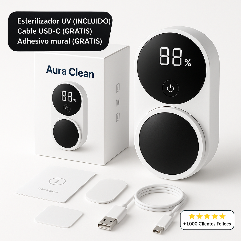 Aura Clean™ – Esterilizador UV de Cepillos de Dientes